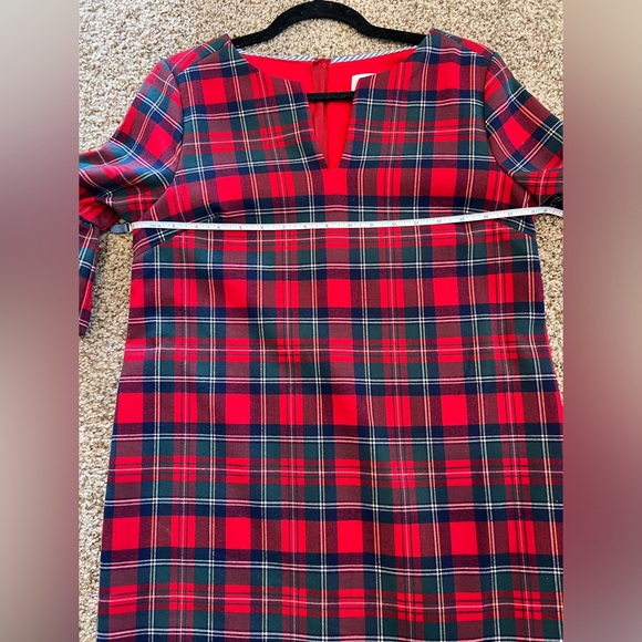 Vineyard Vines Merry Red Plaid Shift Dress Women’s Size 4 EUC - Picture 5 of 16